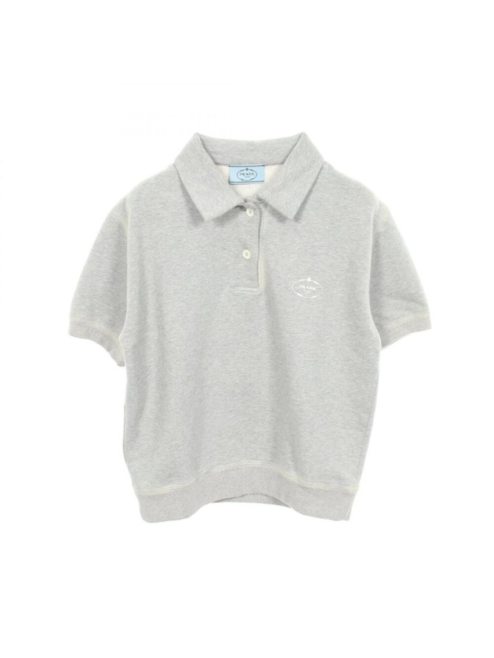 Prada Polo Shirt Cotton Fleece Press Vintage Wash Sweat
